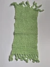 Vintage Malibu Barbie PJ Skipper Ken Doll Green Beach Towel Fringed