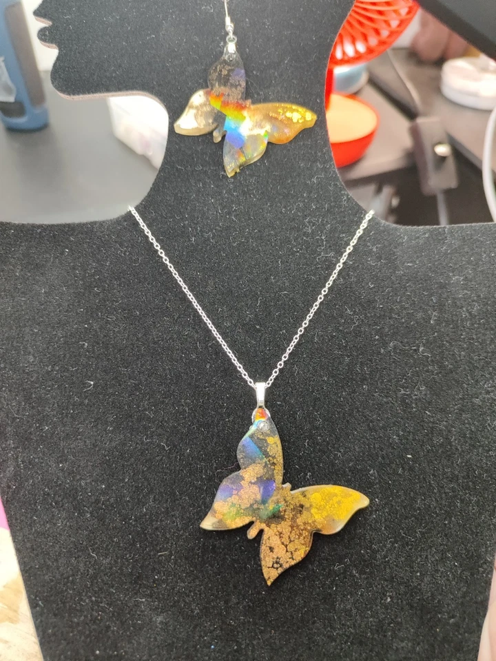 Set Orecchini E Ciondolo/Argento/Resina  - Immagine 4 di 4