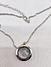 Lovely Floating Crystals Charm ST Pendant Necklace, Mother, Daughter, Friend #90
