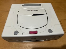 SEGA Saturn Console White Color & Controller with games Japan 0104