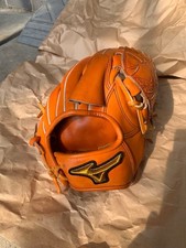Mizuno Pro Hardball Glove Pitcher's Orange Genuine Leather Baseball From Japan