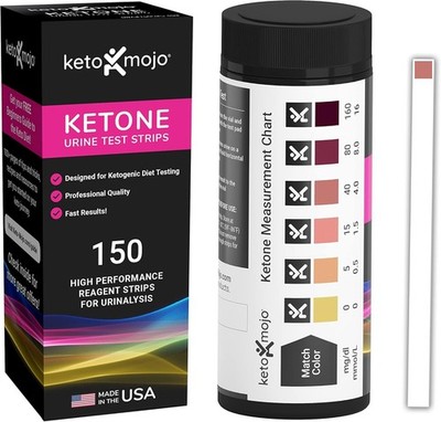 150 Ketone Urine Test Strips Keto Diet Urinalysis Dipsticks Extra Long Easy