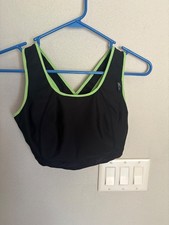 CW-X Women's X-tra support Black Sports Bra style 165105 Size 38D