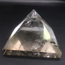 Natural Clear Quartz Crystal Pyramid Gemstone Tower Healing Decoration Reiki 1Pc