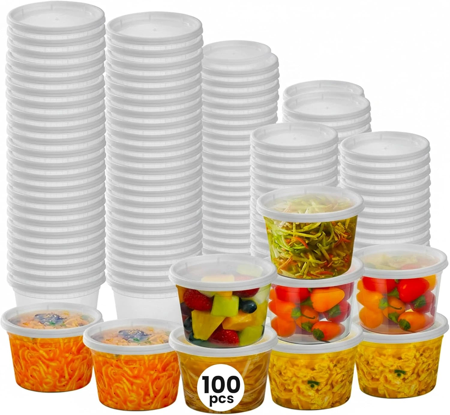 16Oz Microwave & Freezer Safe Containers – Bpa-Free, Leakproof Airtight Food Sto