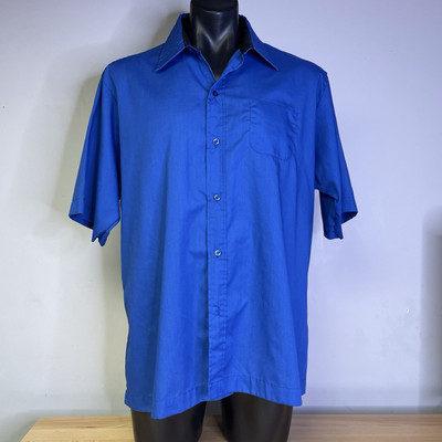 Vintage King Louie 70s Blue Bowling Shirt XL Champion Back Graphic