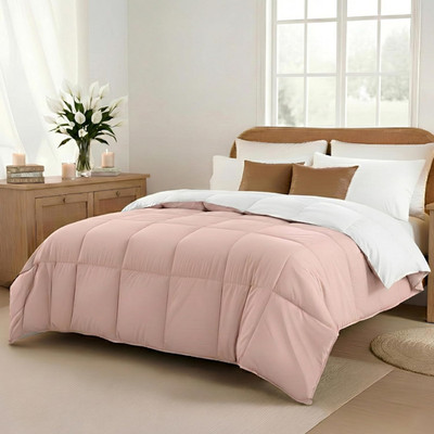 Modern Threads Down Alternative Reversible Comforter Blush/White King
