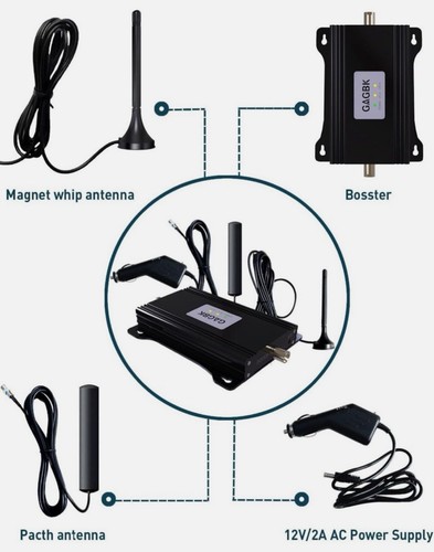 Booster de téléphone portable de voiture, amplificateur de cellule de voiture sur bande 13/12/17 amplificateur de signal de camping-car f... - Photo 5 sur 5