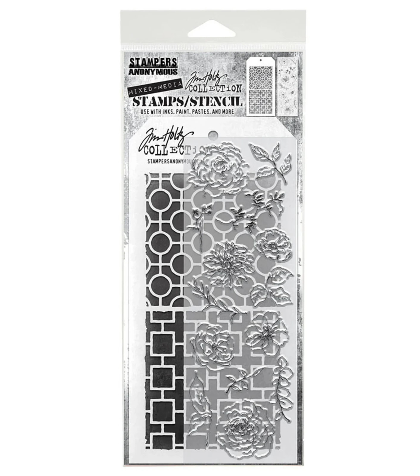 Stampers Anonymous Tim Holtz  Stamps + Stencil Mixed Media #61 THMM161