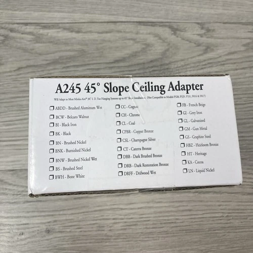 Minka-Aire 45 Degree Slope Ceiling Adapter Kit Distress Koa A245-ODK NEW Genuine - Picture 5 of 7