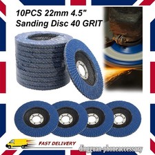 10x Flap Discs 115mm Sanding 40 Grit Grinding Wheels Ceramic Cutting 4.5" 9.28 per disc