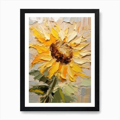 Sonnenblume 29 Kunstdruck gerahmt Wandbild Poster Leinwanddruck Bild