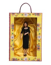 Dolce & Gabbana Black Dress Ceramic Porcelain Fashion Leather Sicily Women's