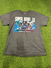 Fanatics Super Bowl 52 Philadelphia Eagles vs New England Patriots Shirt Mens L