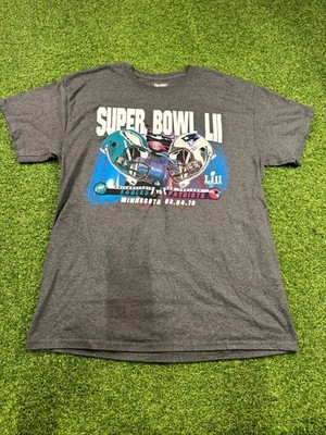 Fanatics Super Bowl 52 Philadelphia Eagles vs New England Patriots Shirt Mens L
