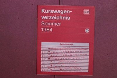 375245 KURSWAGENVERZEICHNIS Sommer 1984