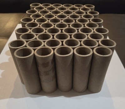 55 Heavy Duty Cardboard Tubes Rolls Crafts DIY 3 5/8'' L × 1.25'' D × 1/8'' Wall