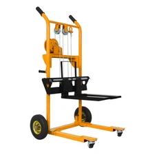 APOLLOLIFT 440lbs Warehouse Material Winch Stacker Truck Dolly 35.4" Lift Height
