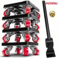 1 Set Furniture Mover Tool - 880LBS Load Wheels & Lifter for Sofa & Cabinet