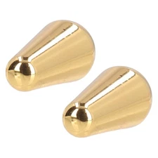 2PCS Guitar Pickup Switch Caps 3 Way 5 Way Toggle Switch Knob Tip Gold