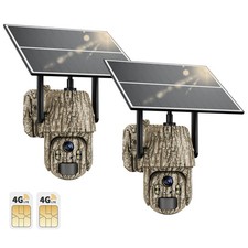 Camouflage 4G LTE Cellular Solar Powered Surveillance Security Camera for Home&O