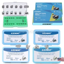 Dental Orthodontic Bondable Buccal Tubes/Self Ligating Brackets Roth MBT 022 MIM