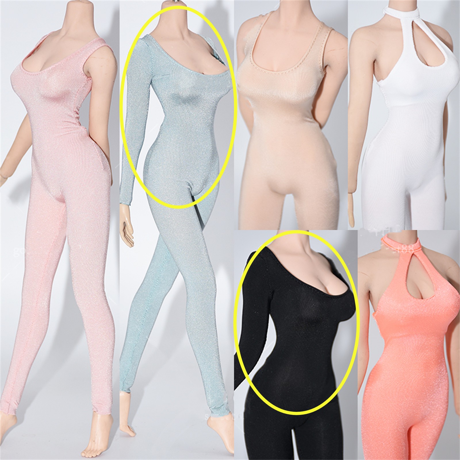 1/6 tbleague phicen Long Sleeved Tight Fitting Jumpsuit Fit 12'' Female Action F