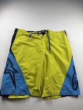 lpinestars Performer Series Board Shorts Neon Yellow Blue Size 34 