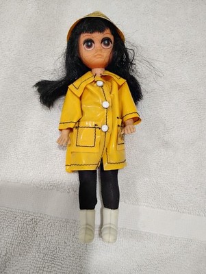 Vintage Fun World 1960s Susie Sad Eyes ''Susie Slicker'' doll. Original Outfit
