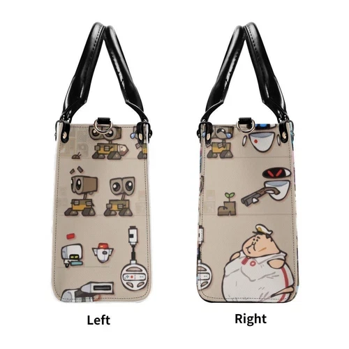 Personalized Wall-e Luxury Women Leather Handbag, Handbag Disney
