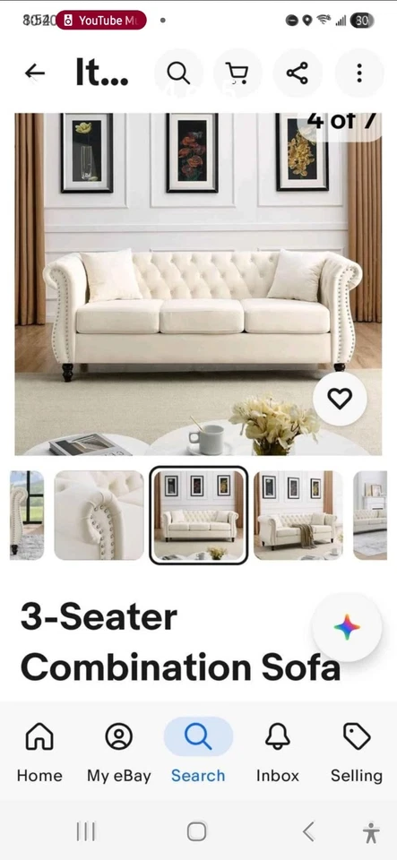 切斯特菲尔德豪华现代沙发 — 第 2/4 张图片