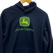 John Deere Kids Hoodie Sweatshirt Black XXL 18 Long Sleeve Hooded Pullover EUC