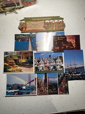 Vintage San Francisco California Bay Area Postcards 10 Unused 1 Used