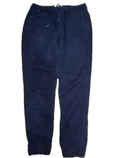 TAILOR STITCH Apres textured Blue organic cotton jogger
