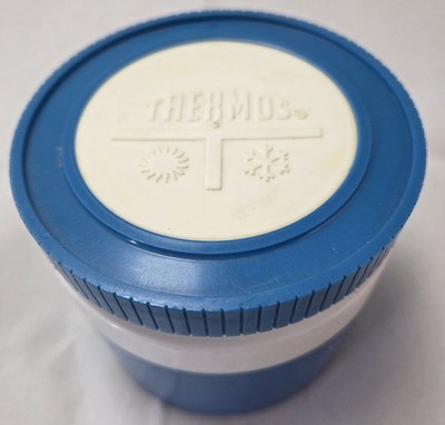 Insulated Thermos Jar Container, King Seely Model 1155-3 Blue Vintage