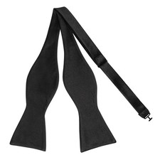 Mens Black Bowtie Self Bow Tie Formal Bow Tie 2