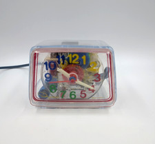 Vintage 80s Ingraham Transparent and Colorful Alarm Clock Toastmaster Tested