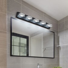32" Modern 5-Light LED Vanity Light,Dimmable Iron Bathroom Wall Fixture