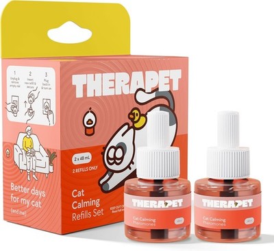 TheraPetMD Cat Calming Diffuser Refill 2-Pack 60-Day Supply Stress Relief Pherom