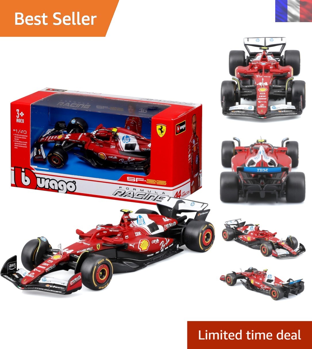 Modèle Ferrari SF-25 2025 Hamilton 1:43 pour Compléter votre Collection F1