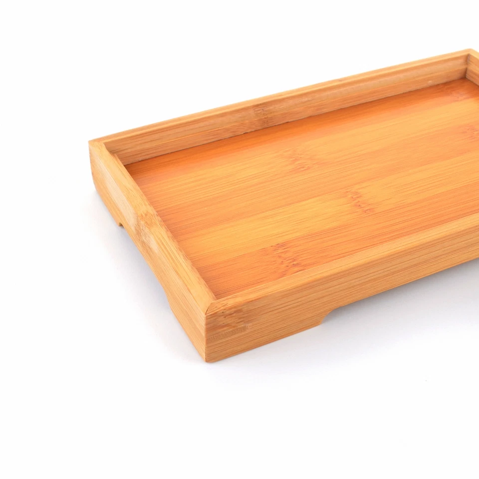 Kinds Natural Bamboo Flat Tea Tray Rectangular Fruit Tray Hotel Home Furnishing - Image 4 of 4