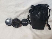 Olympus OM-System Zuiko Auto-S 50mm f1.8 Lens Pre-owned W/Cover and Pouch Japan