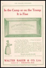 1912 Walter Baker & Co. Dorchester Massachusetts "Dot" Sweet Chocolates Print Ad