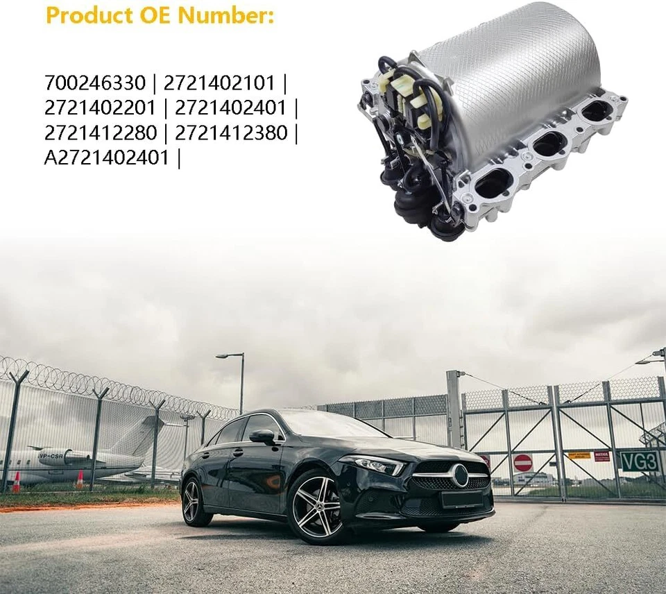 Conjunto de colector de motor de admisión para Mercedes Benz C230 C250 E350 SLK 280 SLK 300 Foto 3 de 4