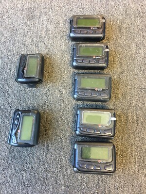 Lot of 7 Sun Telecom Spok  5x T5 Black  & 2x T3 Plus  Pagers functional