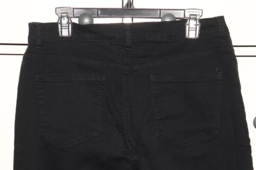 Ladies Gloria Vanderbilt Amanda Black Twill Jeans size 16 ~ 29.5" Inseam - Picture 3 of 11