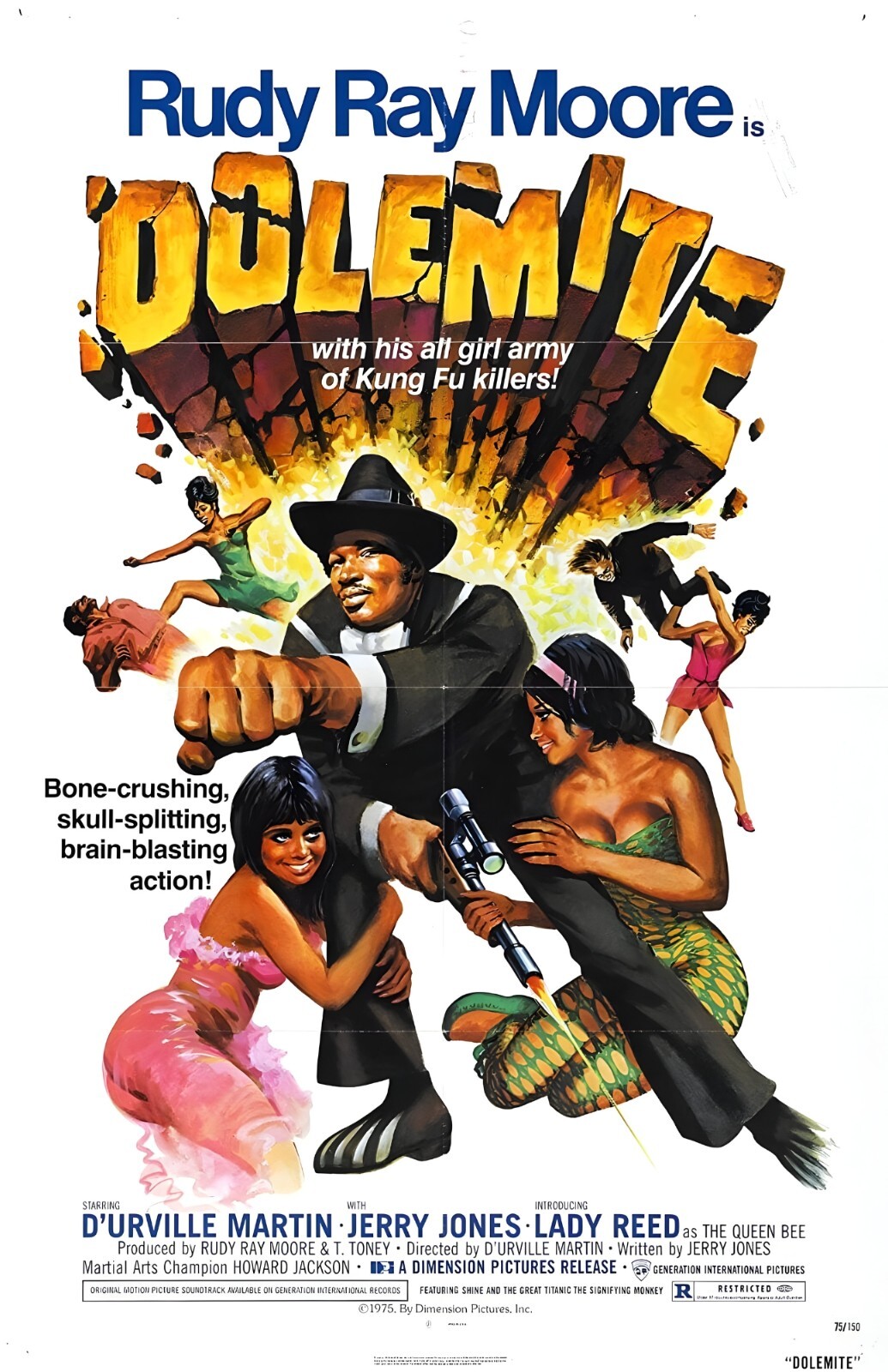 Dolemite 1975 Rudy Ray Moore Movie Poster Wall Art Blaxploitation A | eBay