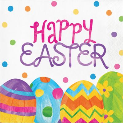 Egg Toss ''Happy Easter'' 16 Ct Lunch Paper Napkins