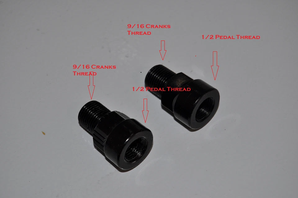 Bicycle Pedal ADAPTERS Converts Fits 9/16" Cranks to 1/2" Bike Pedals - Image 2 of 4