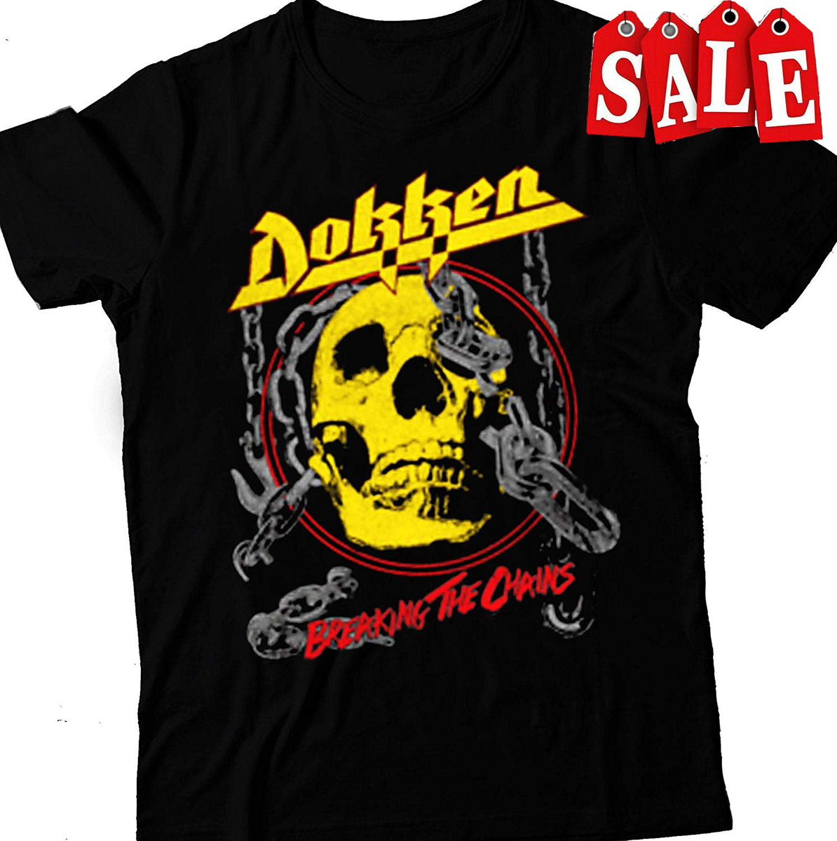 Dokken Breaking The Chains Men T-shirt Black Unisex Tee S to 5XL